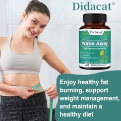 Water Away Herbal Diuretic 120 Capsules High Strength Fluid Retention Bloating