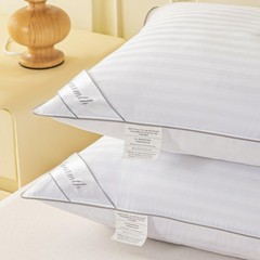 Goose Feather Down Pillow for Sleeping, 100% Cotton Cover King (20X36IN) Bed …
