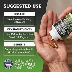 Prostate Health Supplements for Men – Saw Palmetto, Pumpkin Seed Oil, Lycopene –