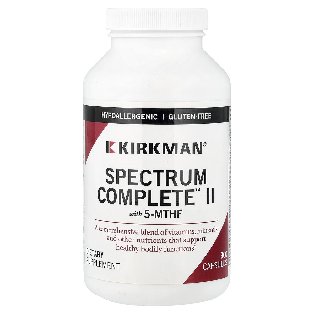 2 X Kirkman Labs, Spectrum Complete� II with 5-MTHF, 300 Capsules