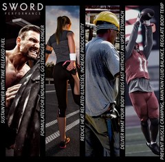 SWORD PERFORMANCE Electrolyte Replenisher Powder Drink Mix, Orange, 30-Servin…