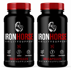 IronHorse Virility Support Premium Performance Supplement, Iron Horse Men 2 Pack