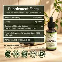 Chlorophyll Liquid Drops – Internal Deodorant, Detox Support & Gut Health