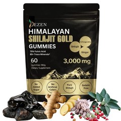 DEZEN Organic Himalayan Shilajit Gummies 3000mg for Energy & Wellness Supplement