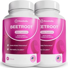 Rosabella Organic Beet Root Capsules – 1300mg Beet Root Powder Aids Healthy