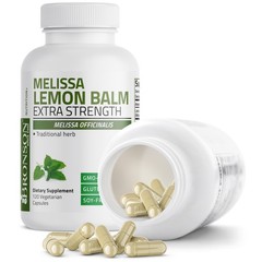 Bronson Melissa Lemon Balm 1500 MG Promotes Relaxation, 120 Capsules
