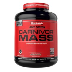 Mass Gainer Beef Protein Isolate Chocolate Fudge 6 Pound MuscleMeds Carnivor