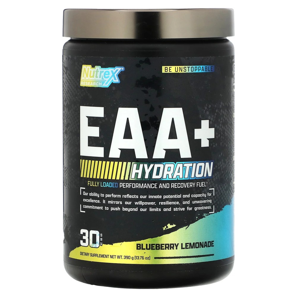 2 X Nutrex Research, EAA+ Hydration, Blueberry Lemonade, 13.76 oz (390 g)