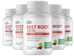 Beet Root 200mg Extra Strength 5 Bottles 300 Capsules