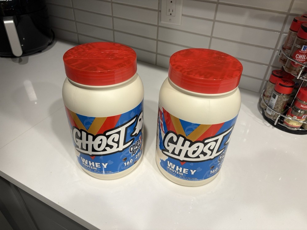 Ghost Whey Protein Powder 2.2lb, Chips Ahoy!, 2 Tubs, Exp 03/27