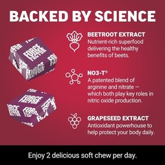 Force Factor Total Beets Concentrated Beet Root Soft Chews, Circulation Support