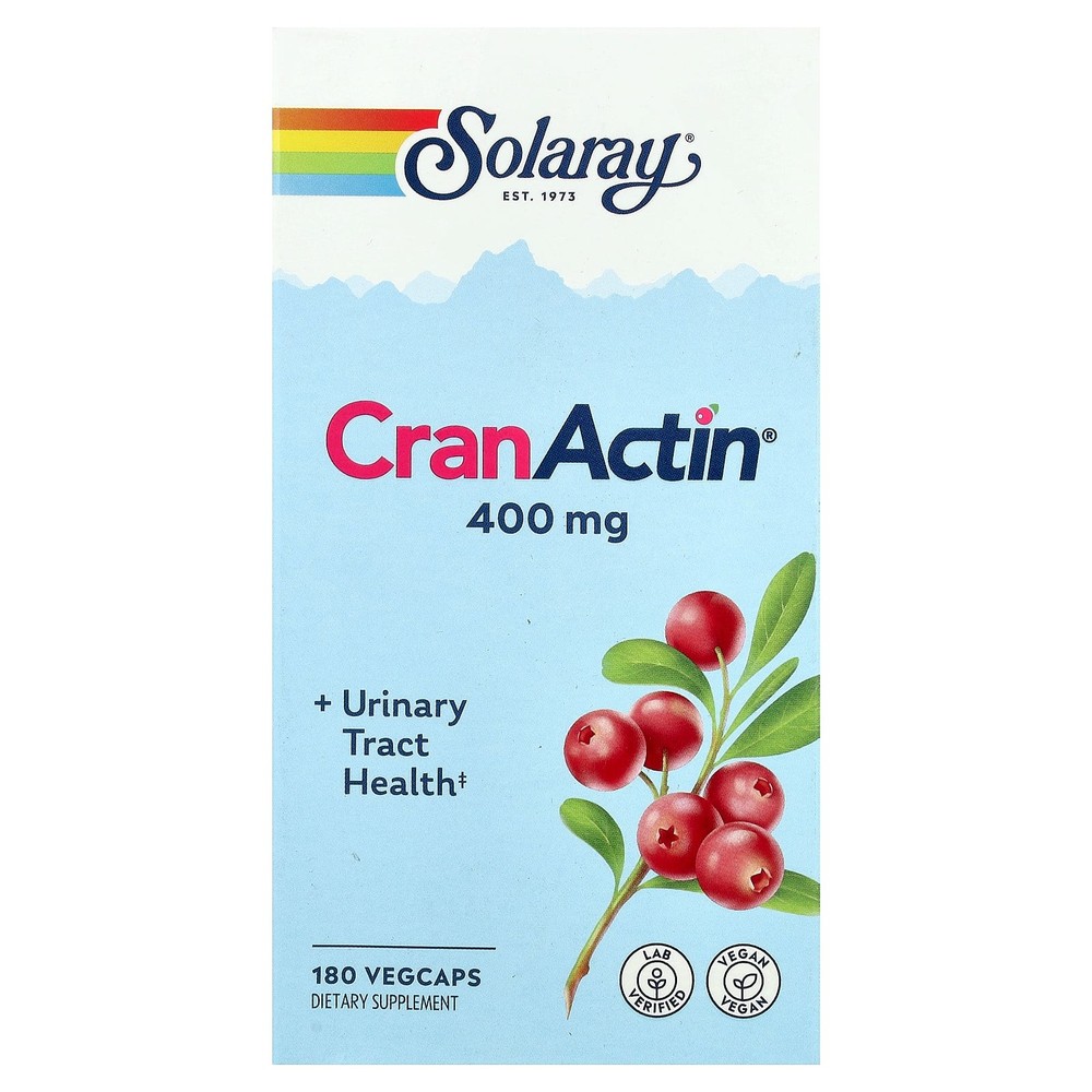 2 X Solaray, CranActin�, Urinary Tract Health, 180 VegCaps