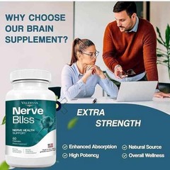 NerveBliss Nerve Support Supplement Capsules Neuropathy Comfort 1 Pack 60Ct