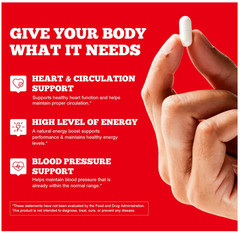 GlucoBio Beet Root Capsules Nitric Oxide Blood Pressure Support Heart 180 Count