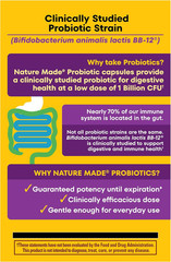 Nature Made Probiotics 1 Billion CFU Digestive Immune Health 30 Capsules