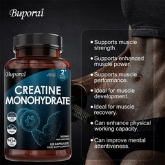 Creatine Monohydrate 120pcs, Boosts Cellular Energy, Improves Cognitive Function