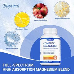 Magnesium Complex 240pcs – Bone, Muscle & Heart Health, Stress & Anxiety Relief
