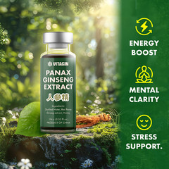 Panax Ginseng Root Extract Extra Strength (Red Panax Ginseng Root) 0.35 FL Oz