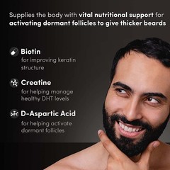 Man Matters Beard Gummies for Men Thicken Beard, Stimulates Beard Follicles