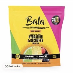 Bala Electrolyte Drink Mix Zero Sugar Hydration Powder With Tumeric New