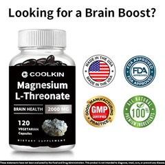 Magnesium L-Threonate 2000mg – Boosts Brain Health, Memory and Focus, Cognition