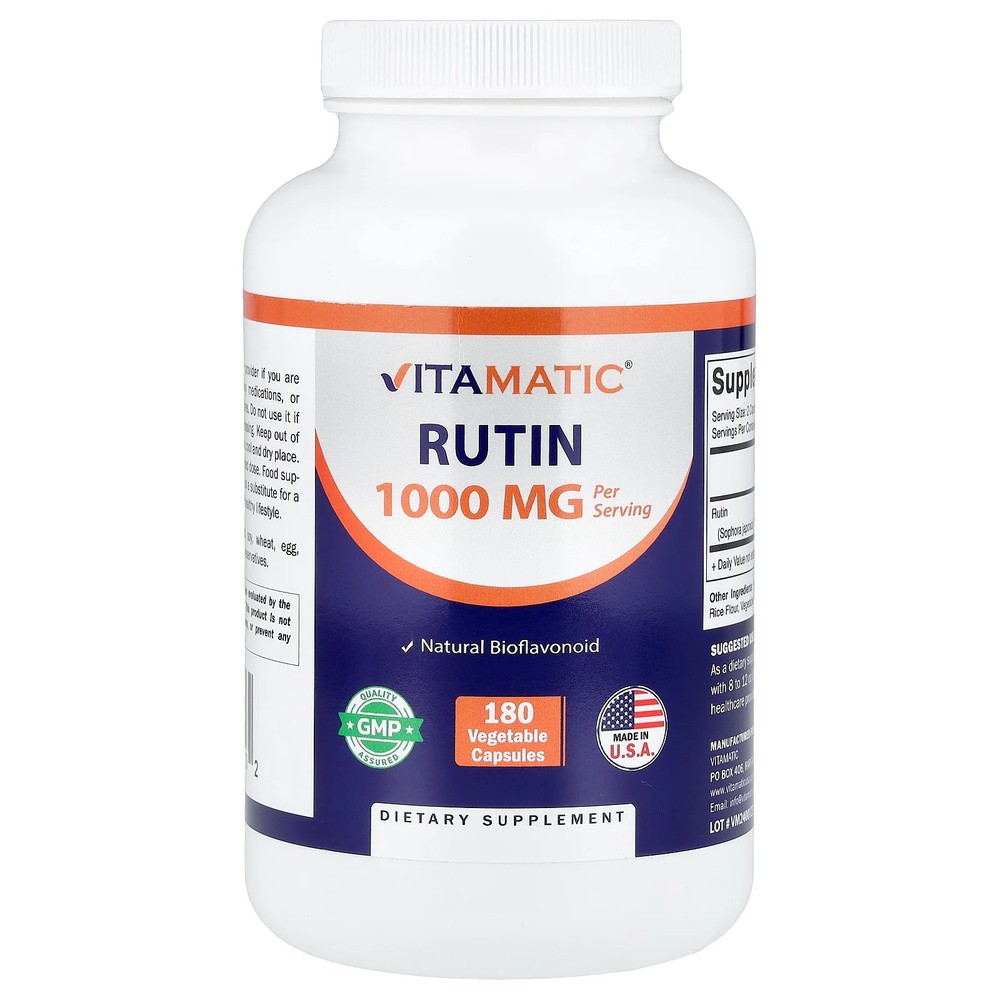 2 X Vitamatic, Rutin, 180 Vegetable Capsules (500 mg per Capsule)