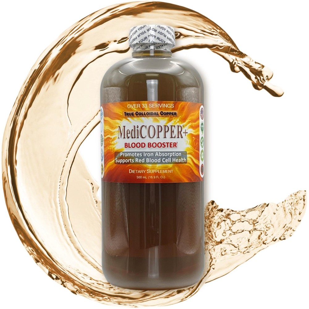 MediCOPPER® + Blood Booster True Colloidal Copper CuNP Nutrient: 500 mL in Plast