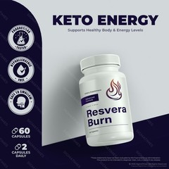 ResveraBurn Capsules, Resvera Burn Advanced Weight Loss, Fat Burner Formula 60ct