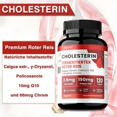 Cholesterol 120pcs, Blood Circulation, Supports Heart and Cardiovascular Health