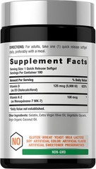 Horbäach Vitamin D3 K2 5000 iu | 100mcg MK-7 Complex | 180 Softgel Capsules | No