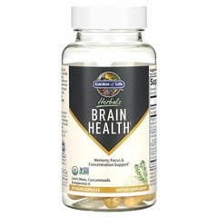 2 X Garden of Life, Herbals, Brain Health, Mint, 30 Vegan Capsules