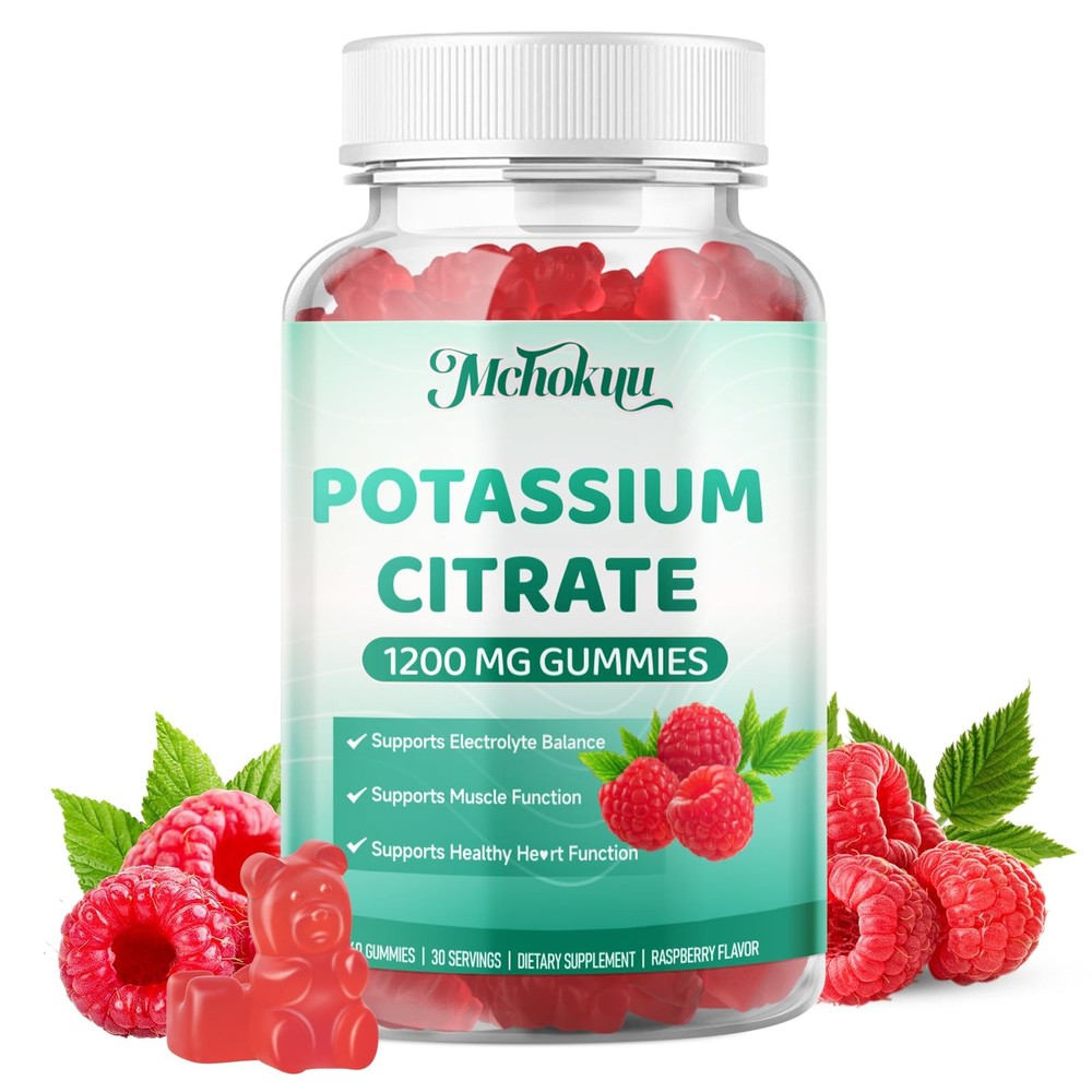 Potassium Citrate Supplement Gummies, 60 Count (Pack of 1)