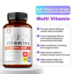 Multivitamin 120pcs, Support Digestive, Heart and Skin Health, Maintain Vitality