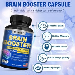 Brain Health Memory Booster Helps Improves Focus Memory Clarity 30-120 Capsules
