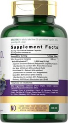 Resveratrol Supplement 1800mg | 180 Capsules | Non-GMO, Gluten Free | by Carlyle
