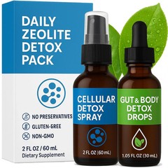 Zeolite Detox Pack for Adults, Advanced Clinoptilolite Zeolite Liquid Drops a…