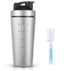 Stainless Steel Shaker Bottle with Wire Whisk 900ml, Leak Proof Metal Shaker