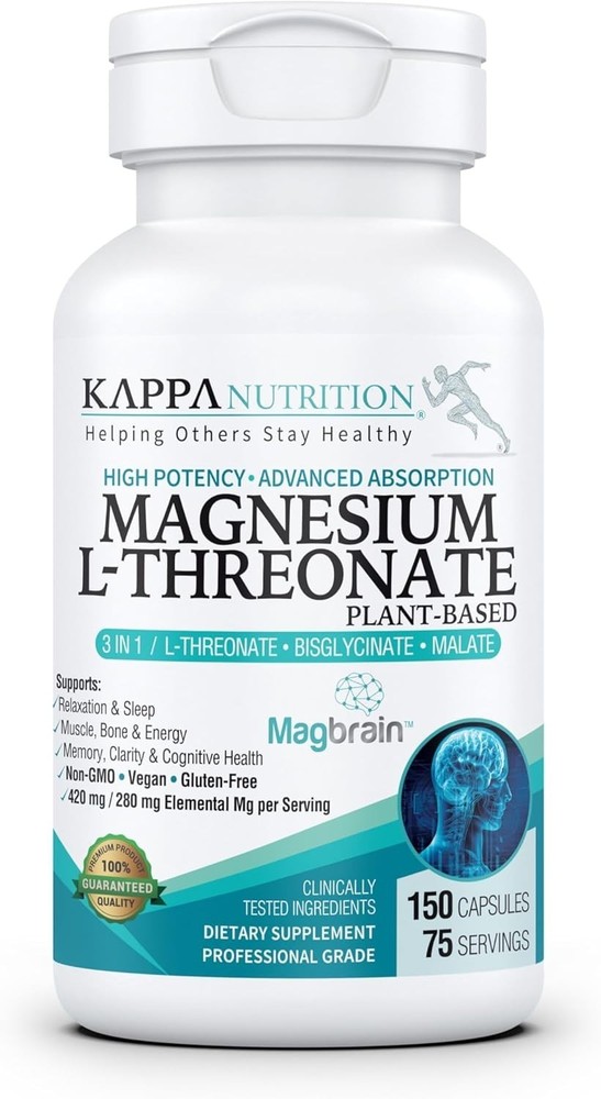 (150 Capsules), 2,253Mg per Serving, Providing 420Mg Elemental Magnesium, L-Thre