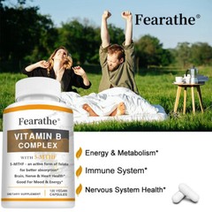 Vitamin B Complex With 5-MTHF Capsules – Supports Brain, Nerve & Heart Health
