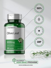 Olive Leaf Extract Capsules 9000mg | 200 Count | Super Strength | by Horbaach