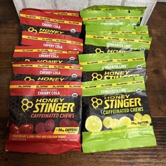 12 Honey Stinger Caffeinated Energy Chews Lime Cherry 1.8 OZ each 12/26+ Dates