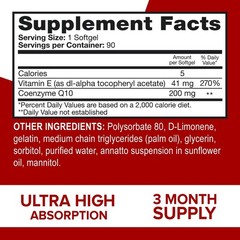 Ultra High Absorption Coenzyme Q10 Supplement Qunol CoQ10 200mg Softgels