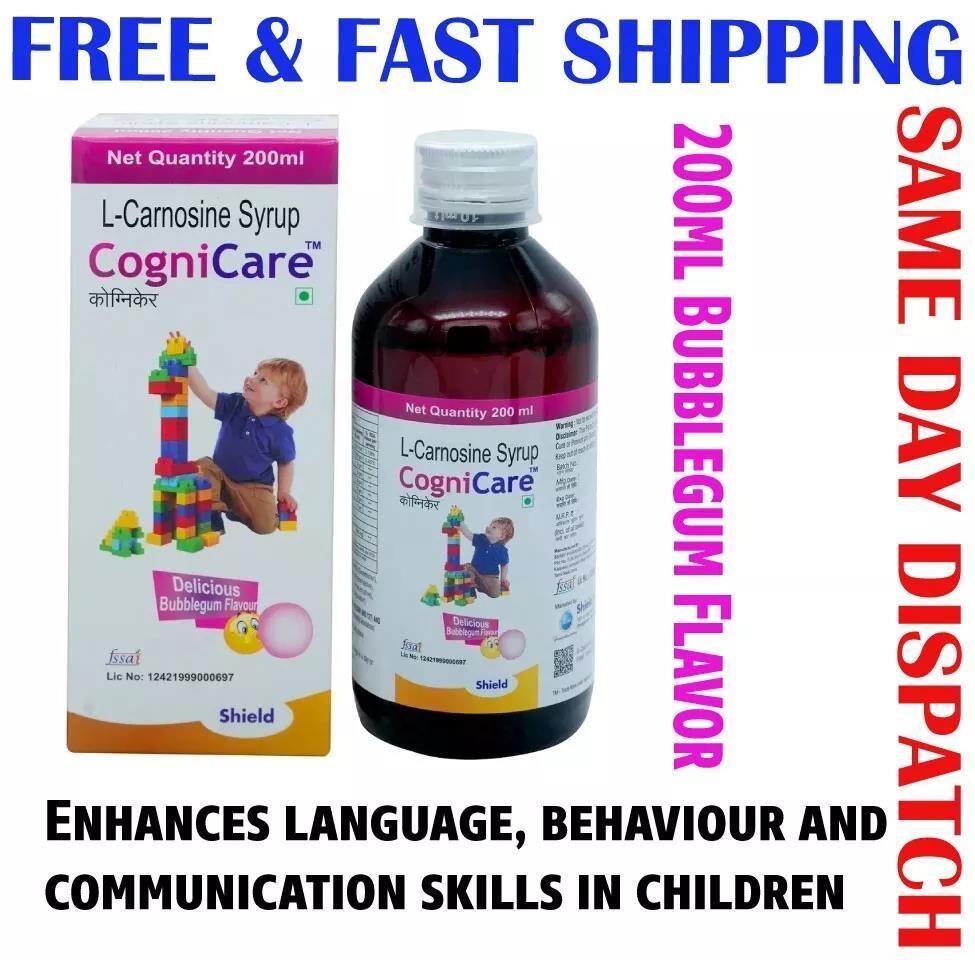 Shield Cognicare L-Carnosine Syrup (200ml) Bubblegum Flavor