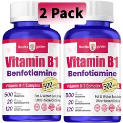 Vitamin B1 500mg (Thiamine) | 240 Vegetarian Caplets | Non-GMO and Gluten Free