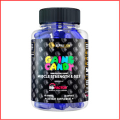 GAINS CANDY Supplement Pills for Muscle Growth Size Strength 60 Caps ALPHA LION