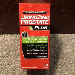 Urinozinc Prostate Plus Supplement Beta Sitosterol Saw Palmetto 60 Capsules