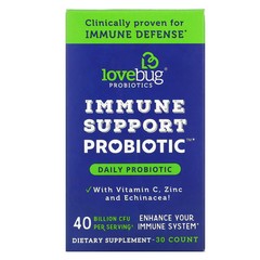 2 X LoveBug Probiotics, Immune Support Probiotic, Daily Probiotic, 40-worldwide