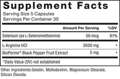 Force Factor L-Arginine 3000 MG, Extra Strength Nitric Oxide & Circulation Boost