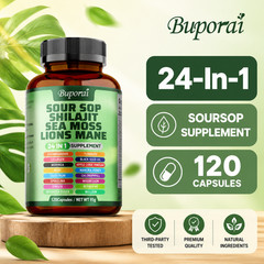 24 in 1 Soursop Complex Capsules Antioxidant Whole Body Wellness 60 Day Supply