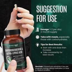 Refined Root Dihydroberberine 300mg & Alpha Lipoic Acid 600mg Dietary Supplement